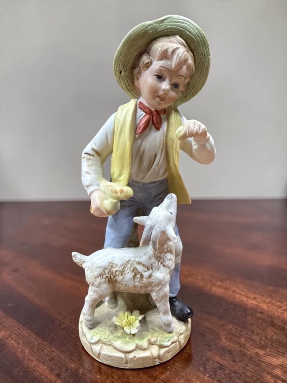 ARDALT LENWILE China Hand Painted Boy with Goat Figurine